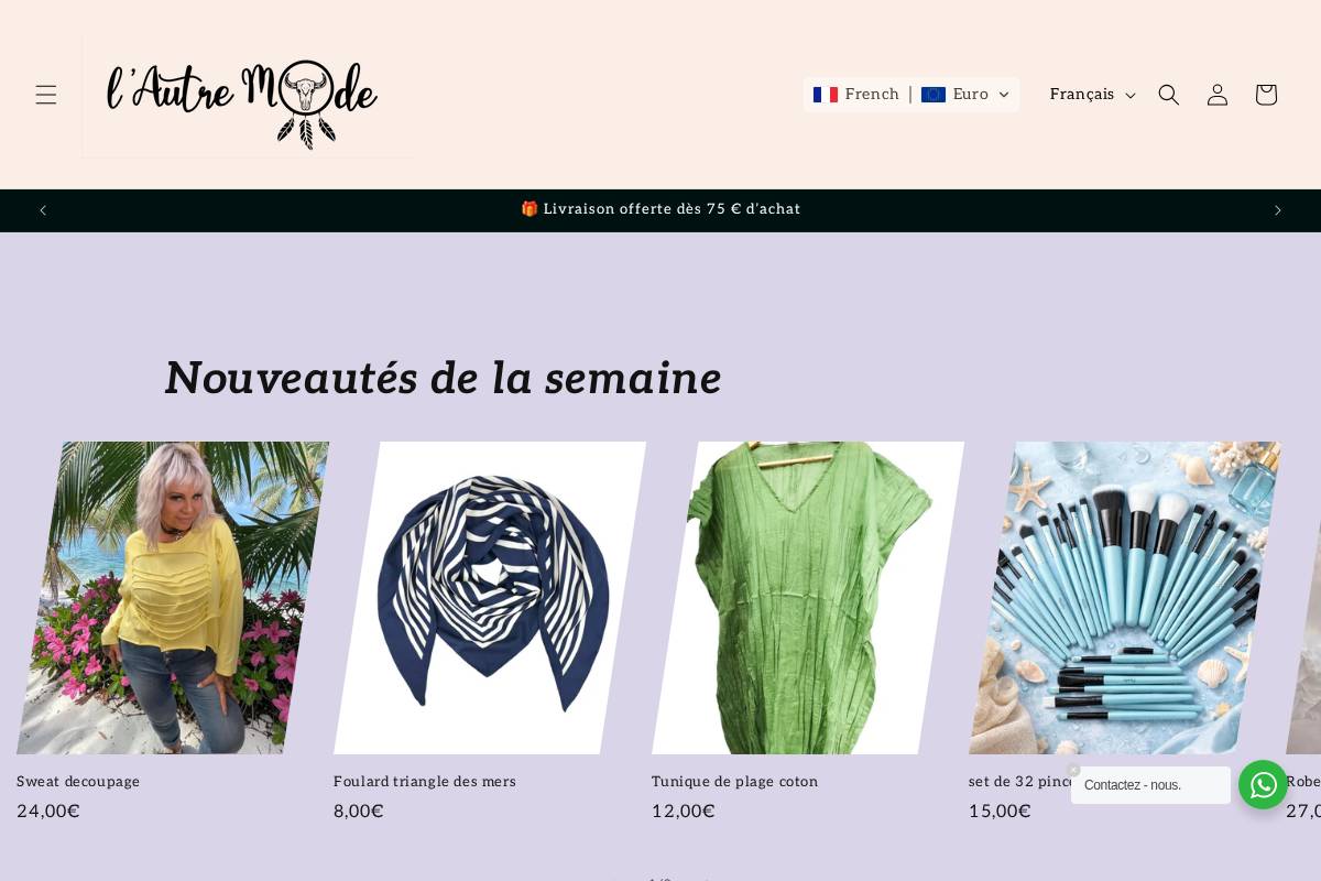 lautremode.fr homepage screenshot