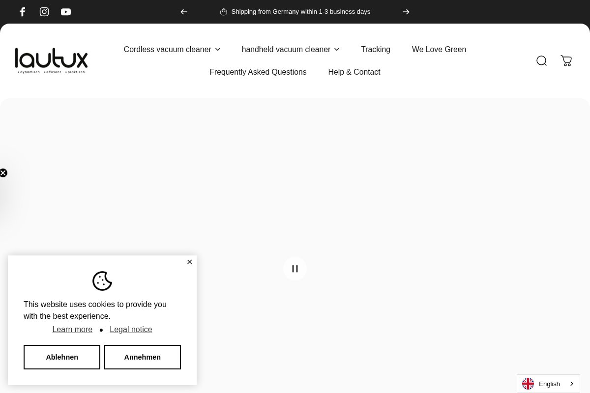 lautux homepage screenshot