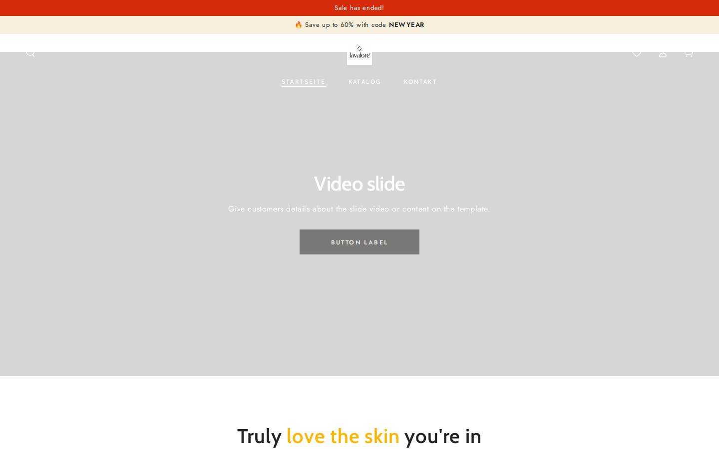 lavalore.com homepage screenshot
