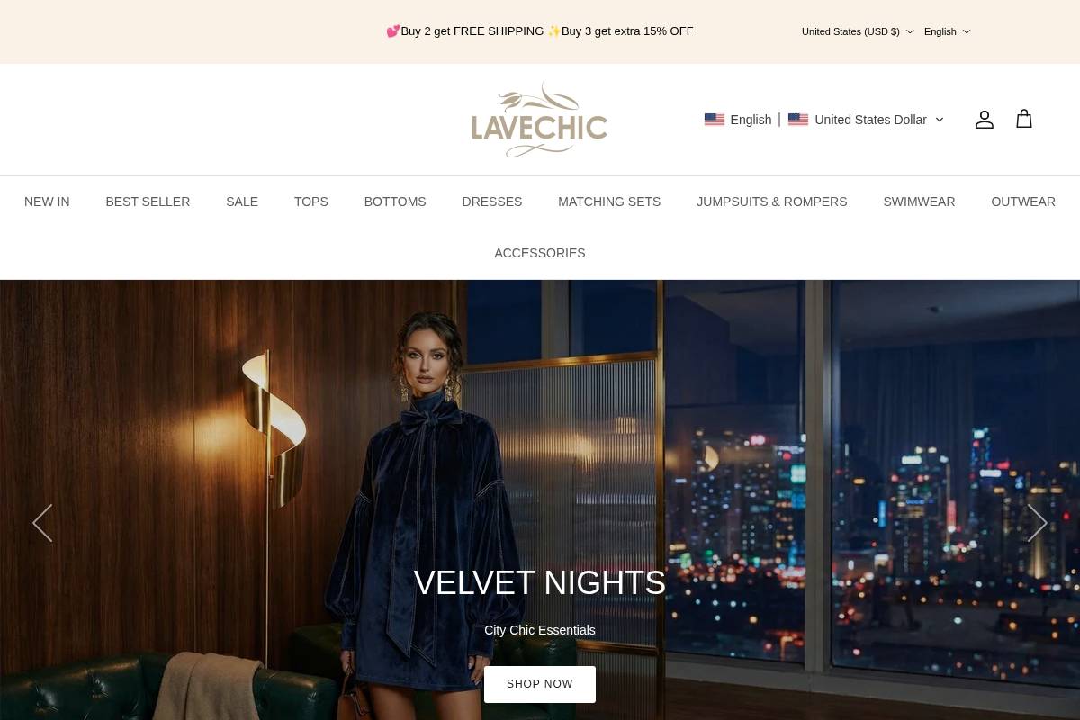 Lavechic homepage screenshot