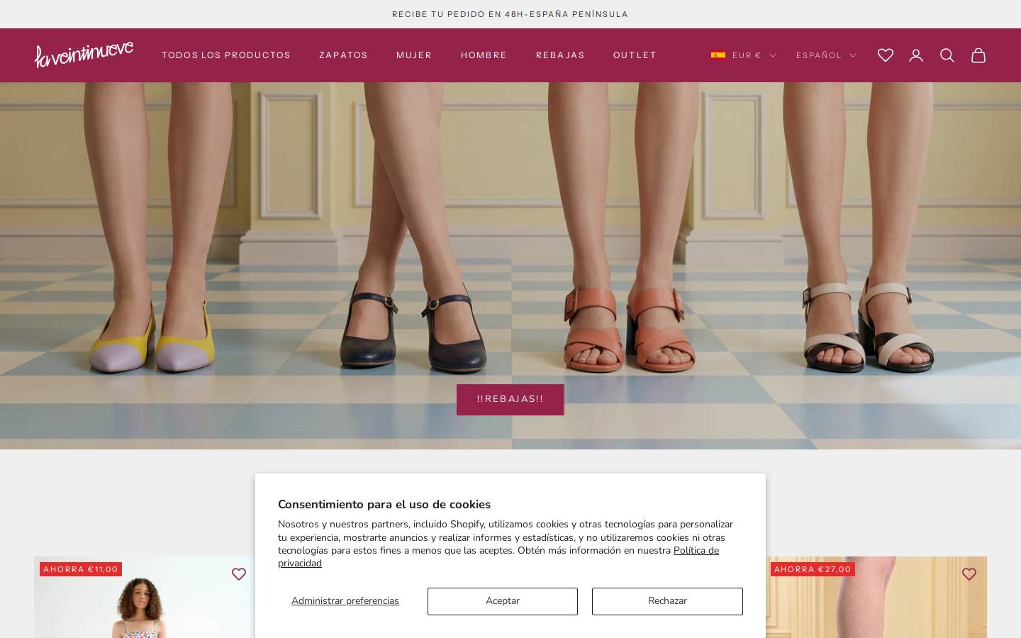 laveintinueve.com homepage screenshot