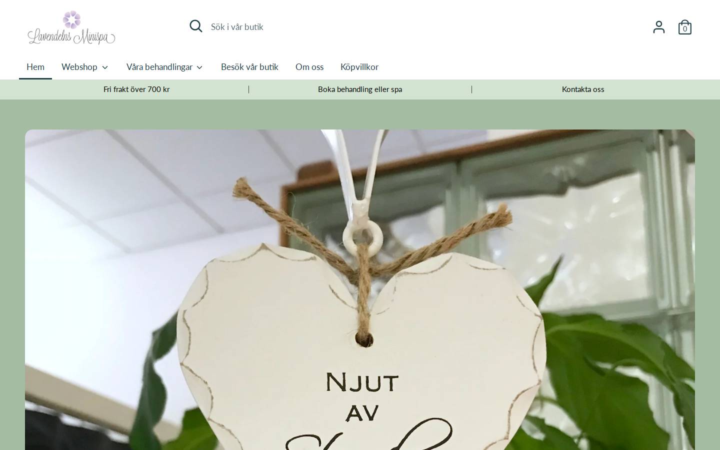 lavendelnsminispa.com homepage screenshot