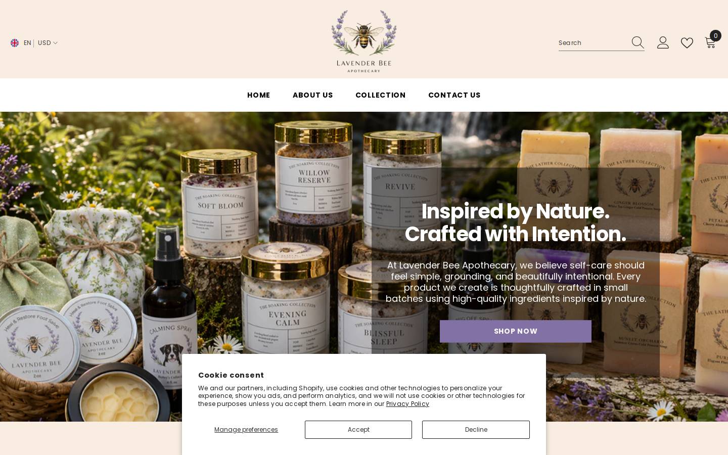 lavender-bee.com homepage screenshot