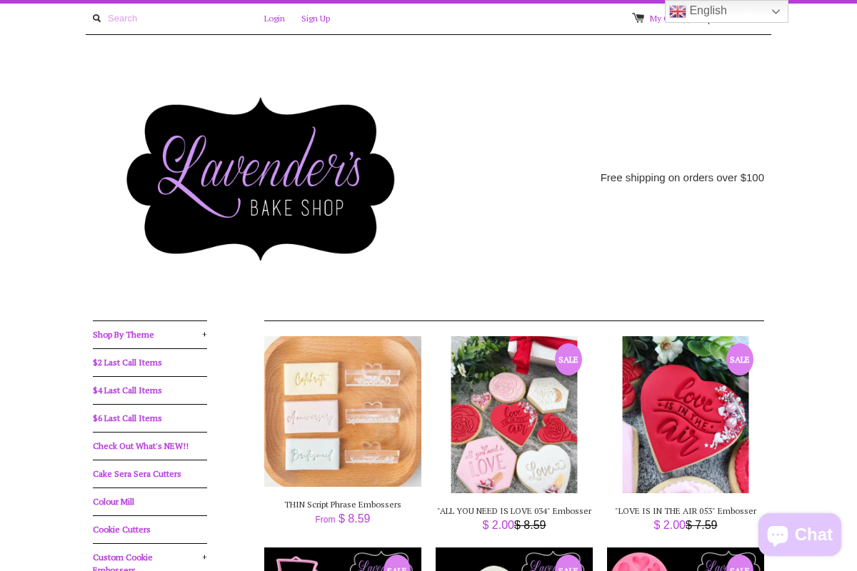 Lavender's Bake Shop homepage screenshot