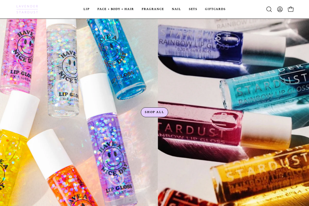 lavenderstardust.com homepage screenshot