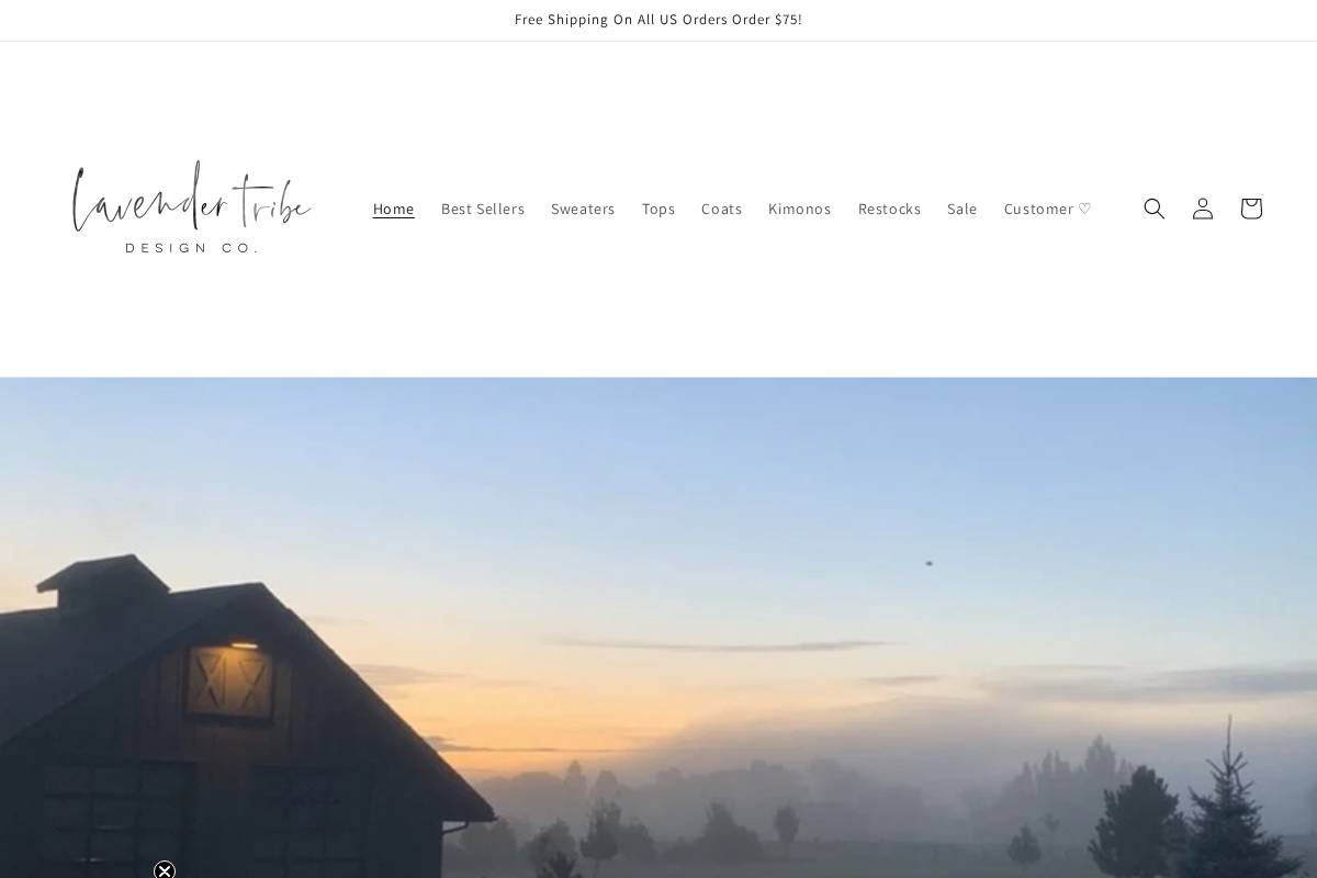 lavendertribedesign.com homepage screenshot