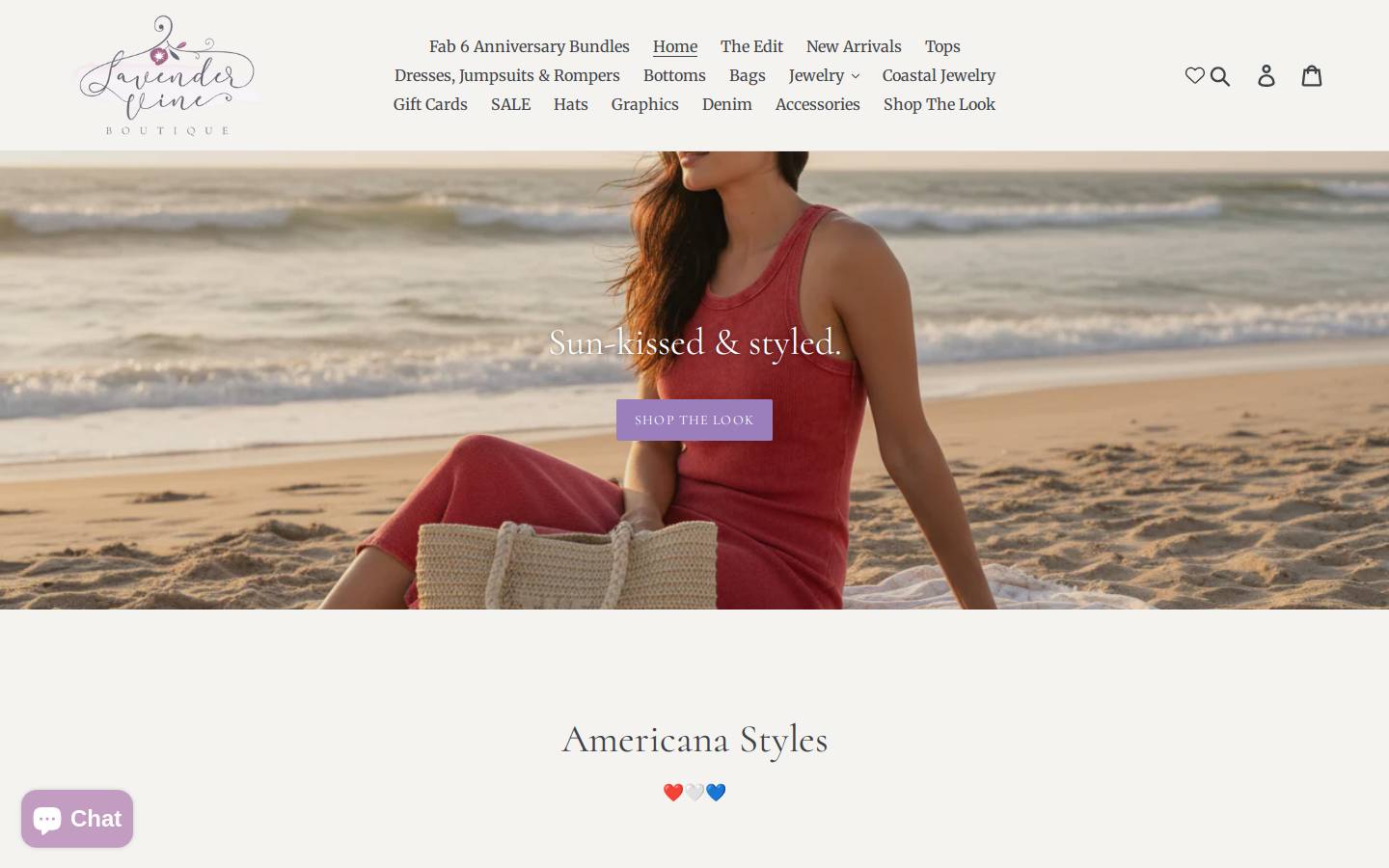 lavendervineboutique.com homepage screenshot