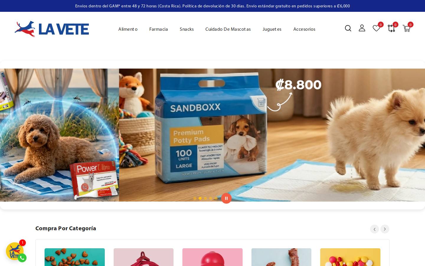 lavete.com homepage screenshot