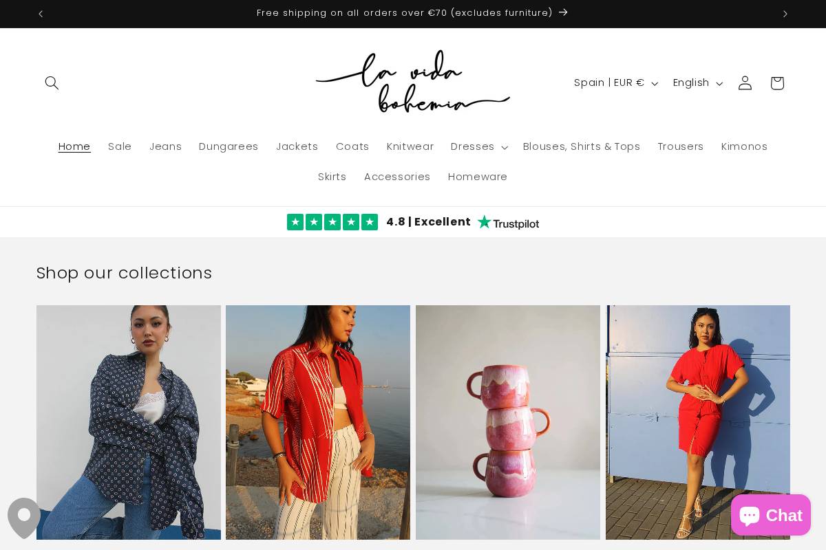 La Vida Bohemia homepage screenshot