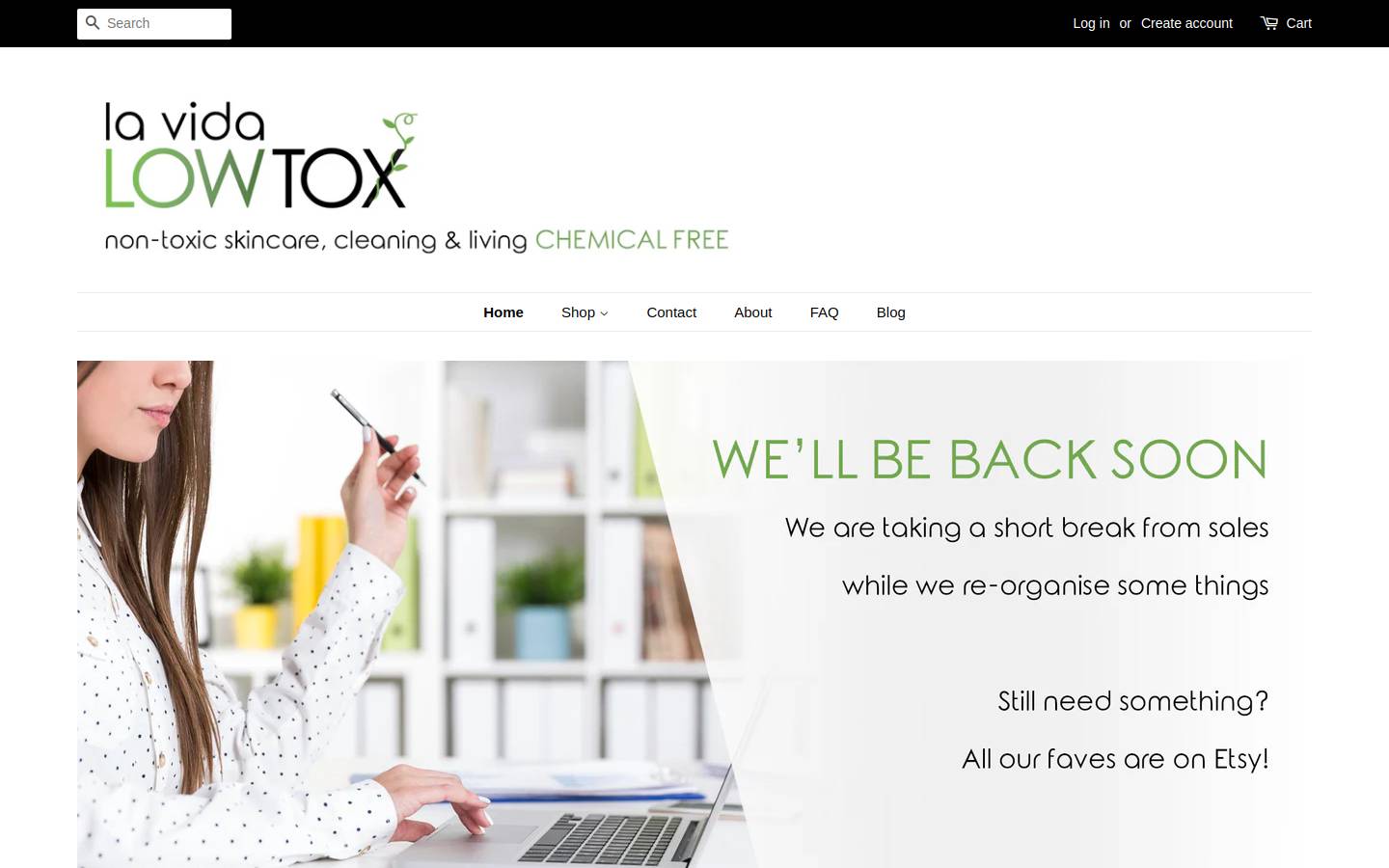 lavidalowtox.com homepage screenshot