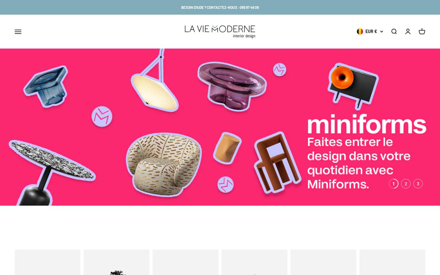 laviemoderne.be homepage screenshot