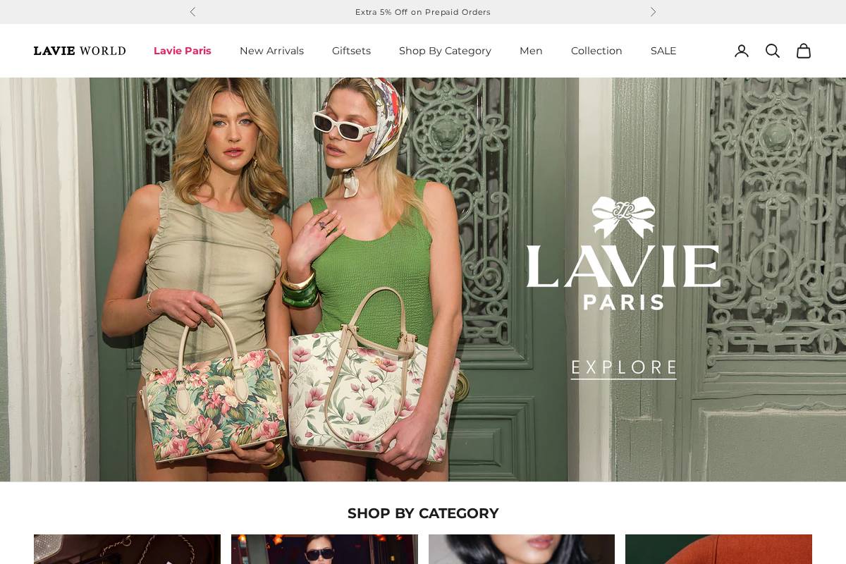 lavieworld.com homepage screenshot