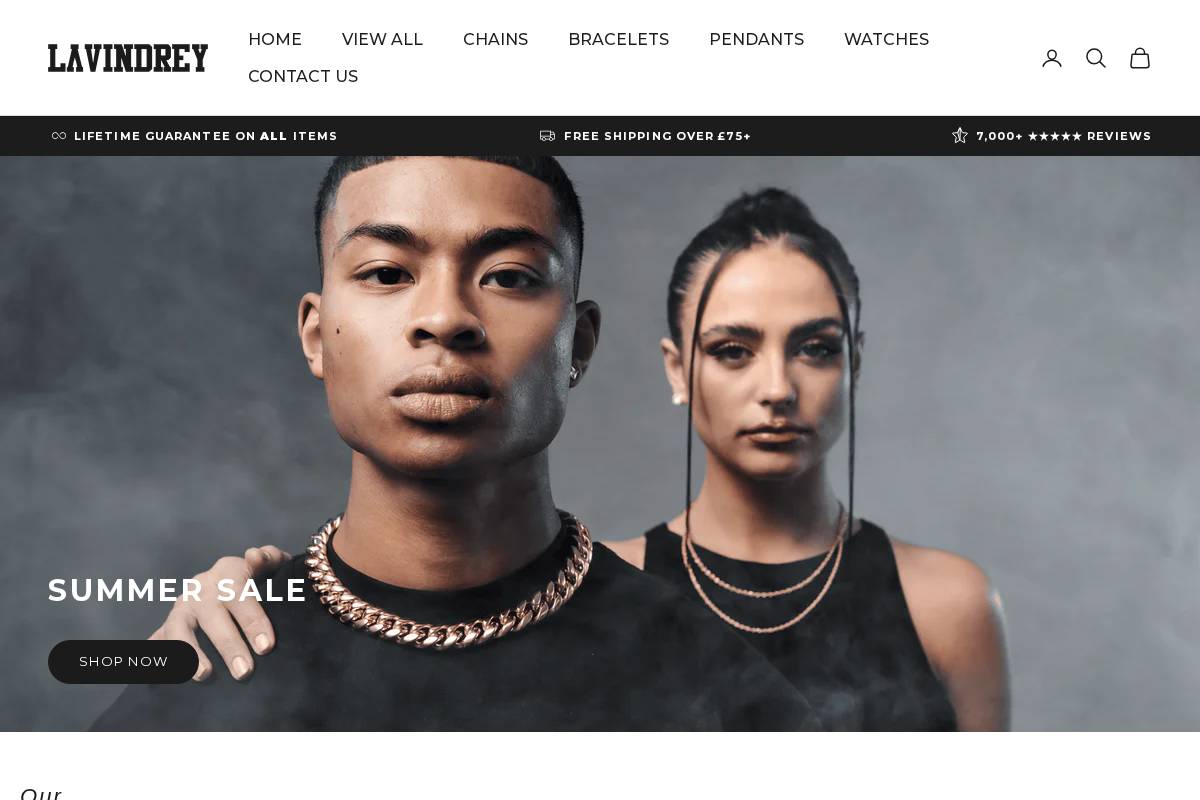 LAVINDREY homepage screenshot