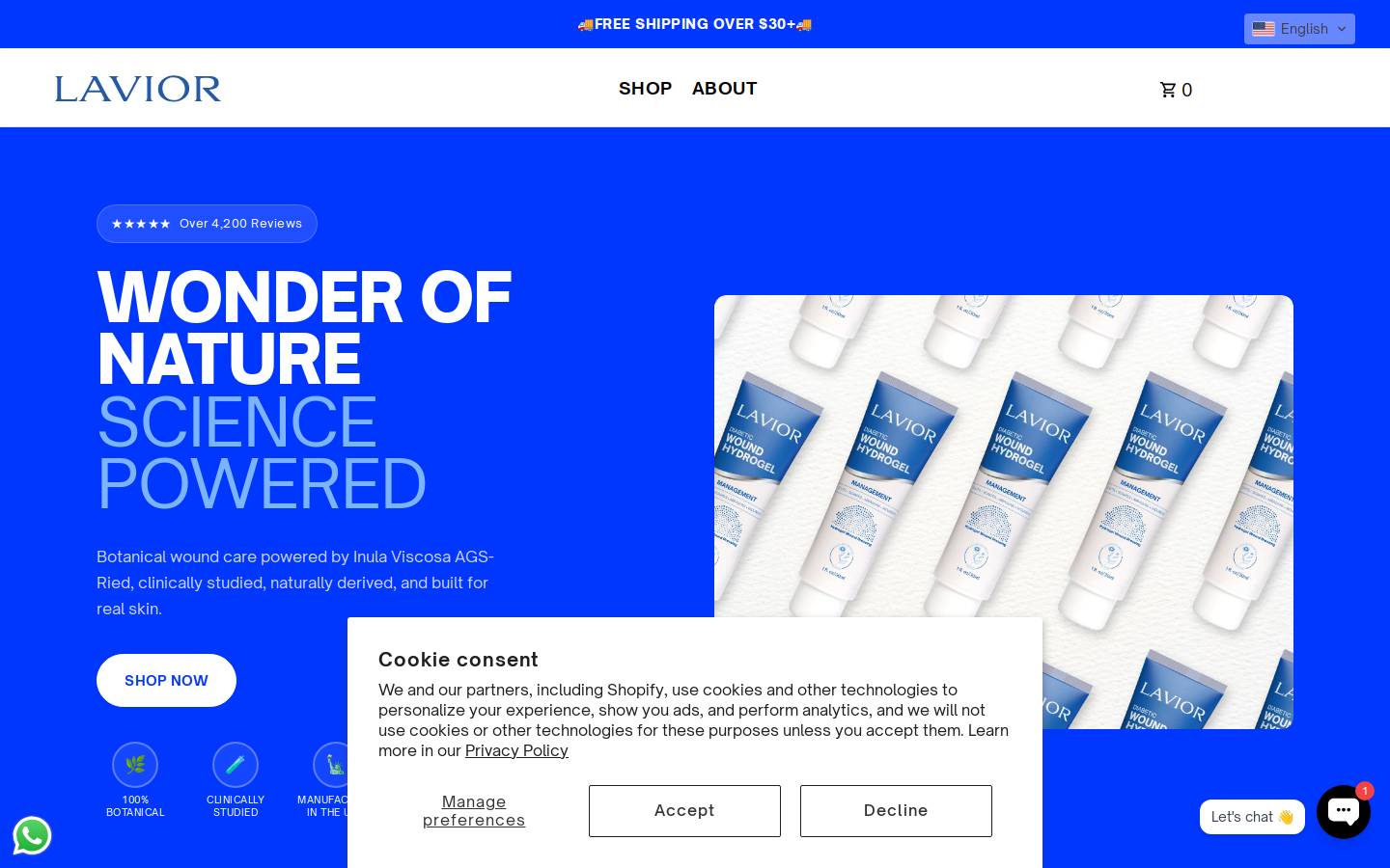 lavior.com homepage screenshot