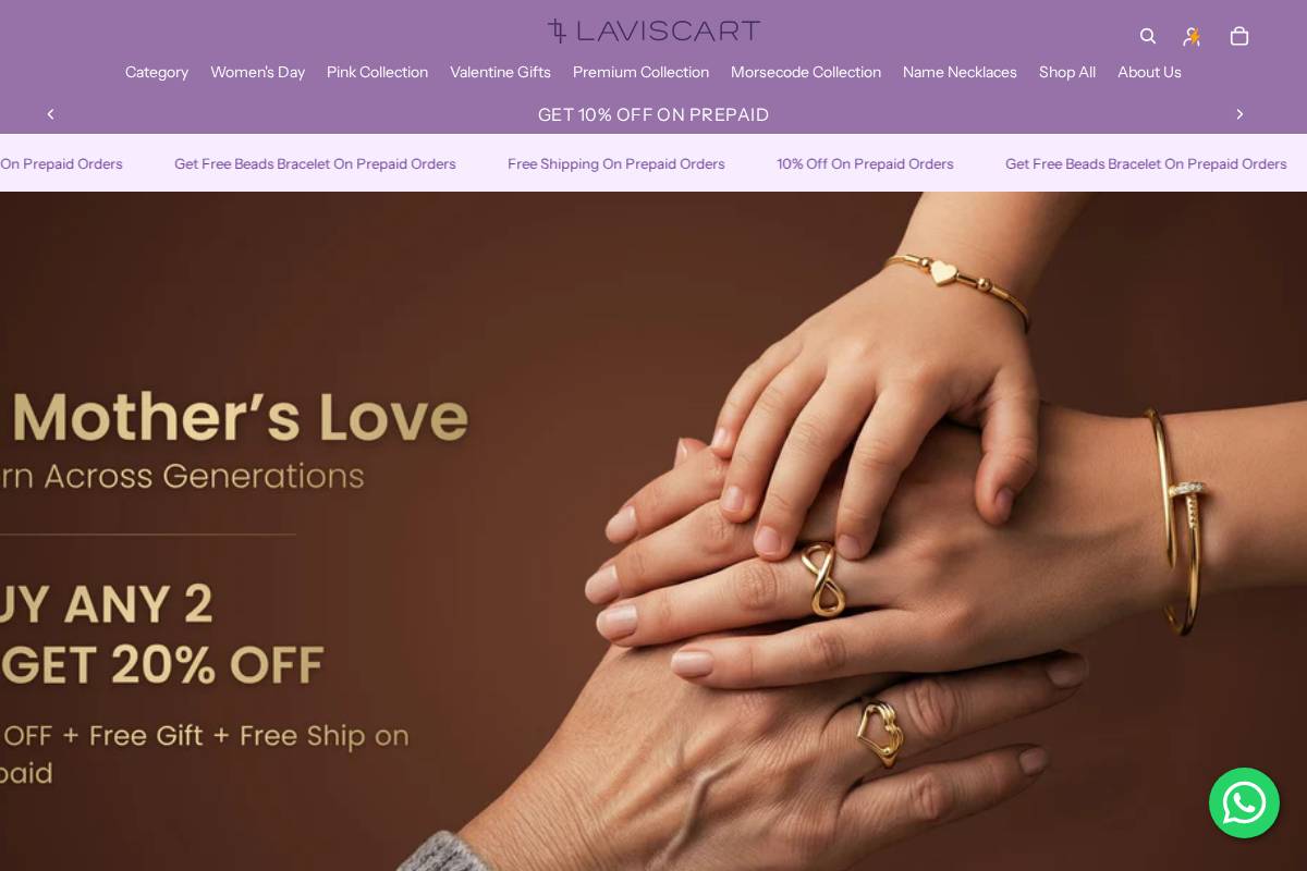 Laviscart homepage screenshot