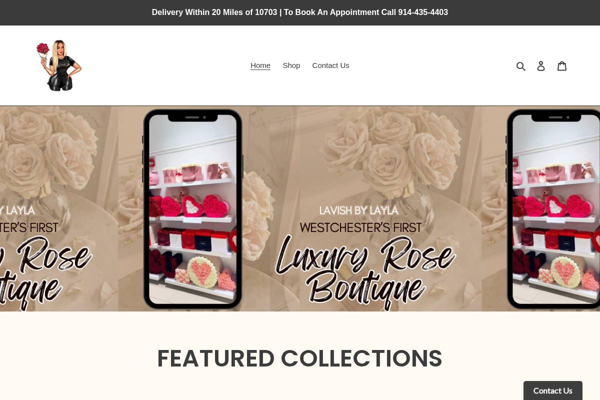 lavishbylayla.com homepage screenshot