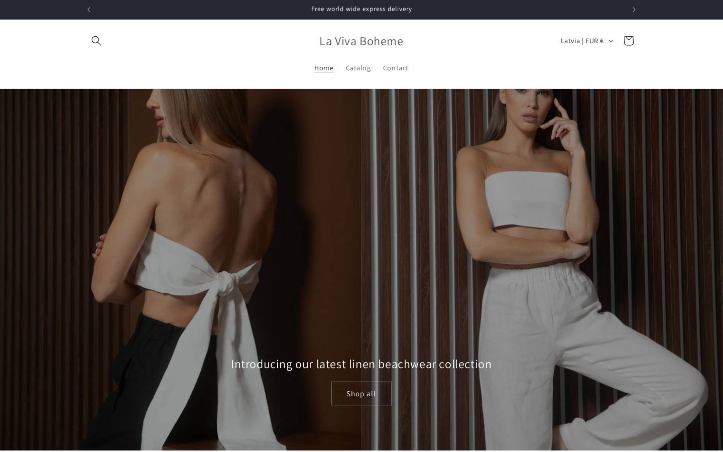 lavivaboheme.com homepage screenshot