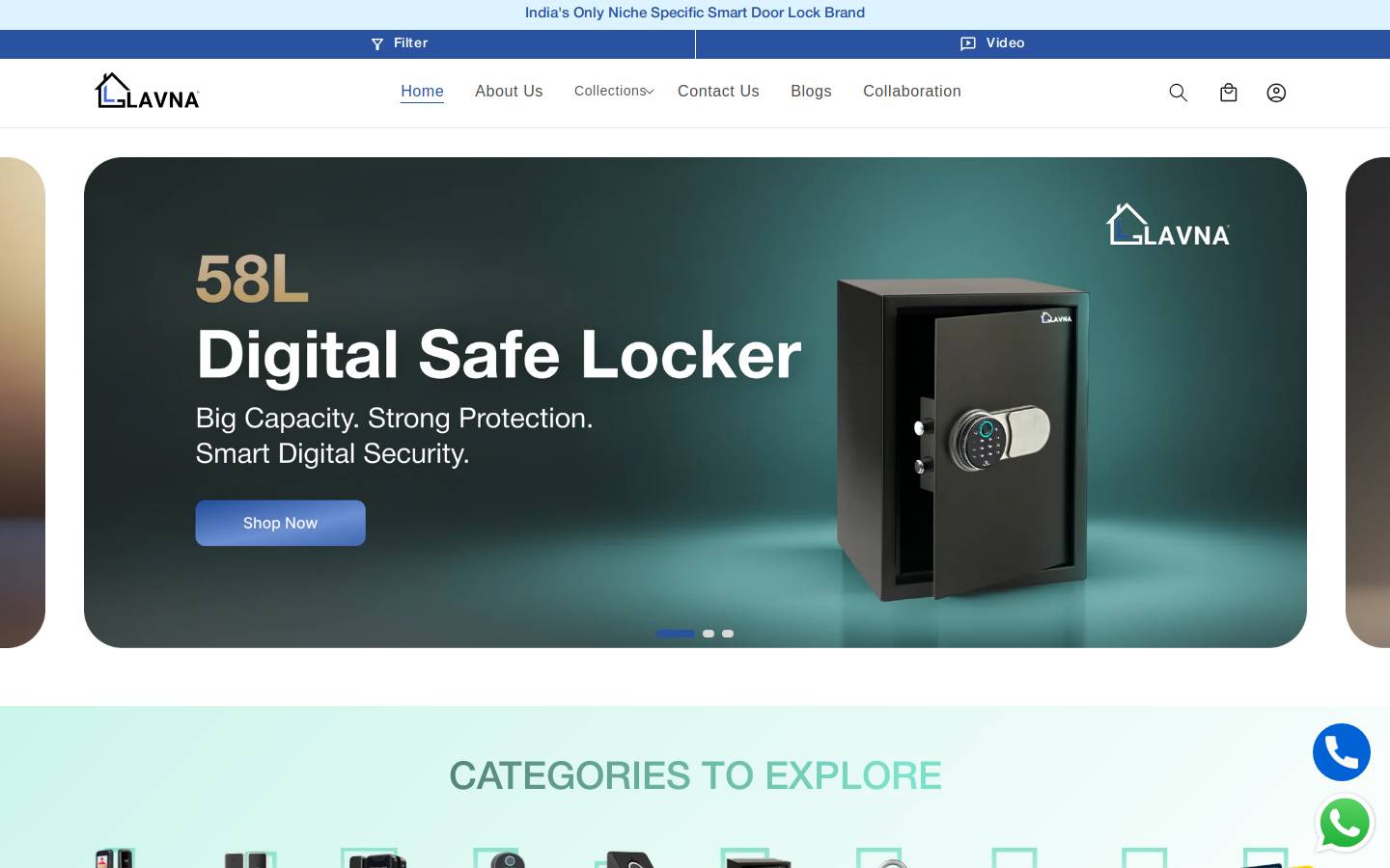 lavnalocks.com homepage screenshot