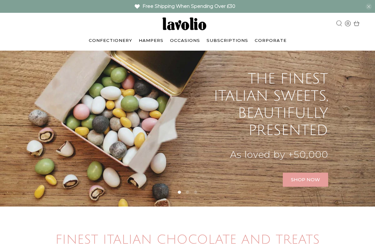 Lavolio homepage screenshot