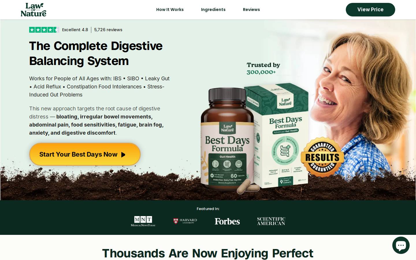Law of Nature homepage screenshot