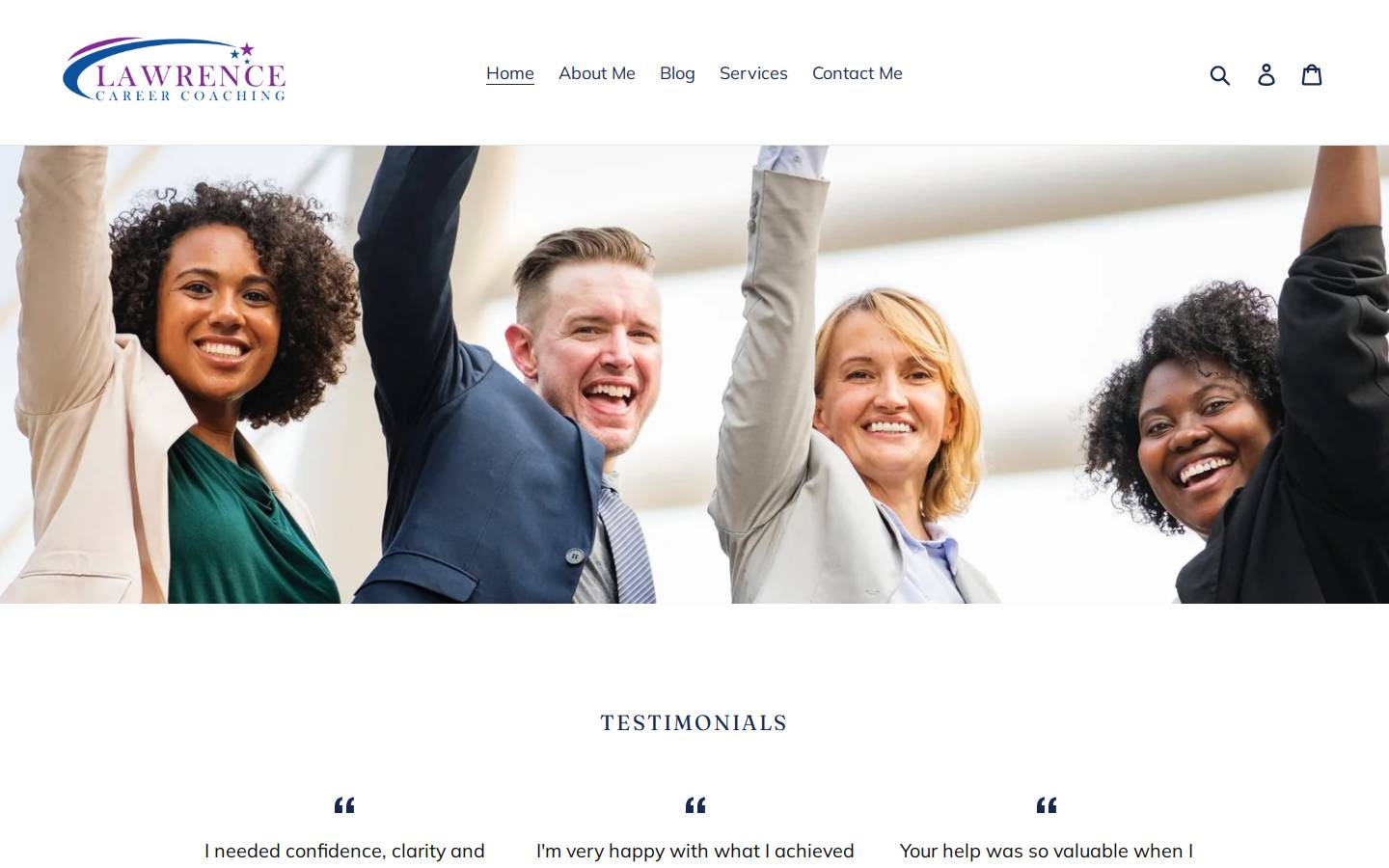 lawrencecareercoaching.com homepage screenshot