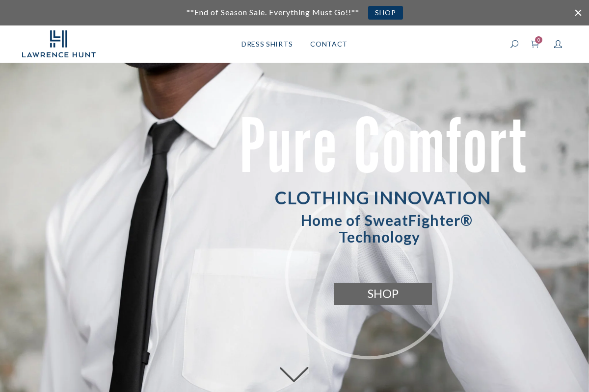 lawrencehuntfashion.com homepage screenshot