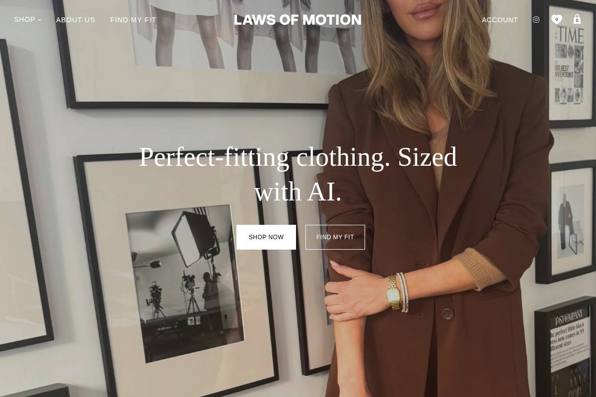 lawsofmotion.com homepage screenshot
