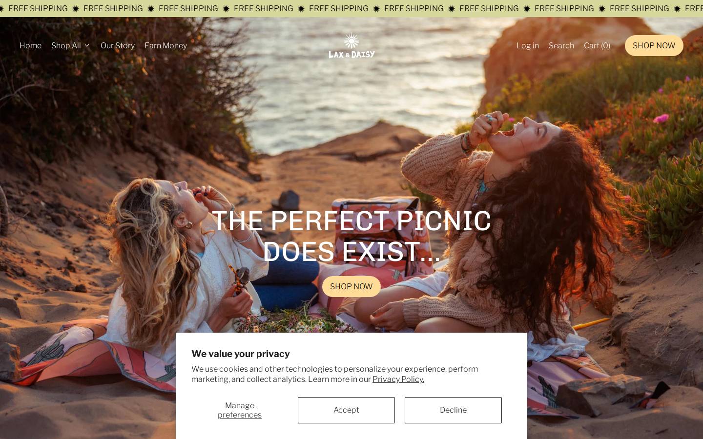 laxanddaisy.com homepage screenshot