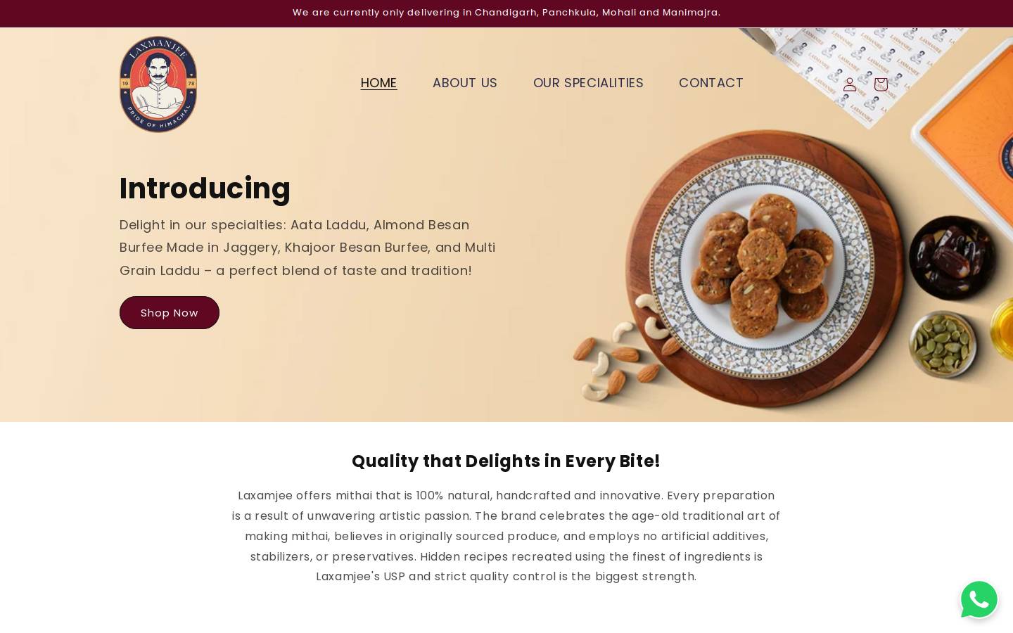 laxmanjee.com homepage screenshot