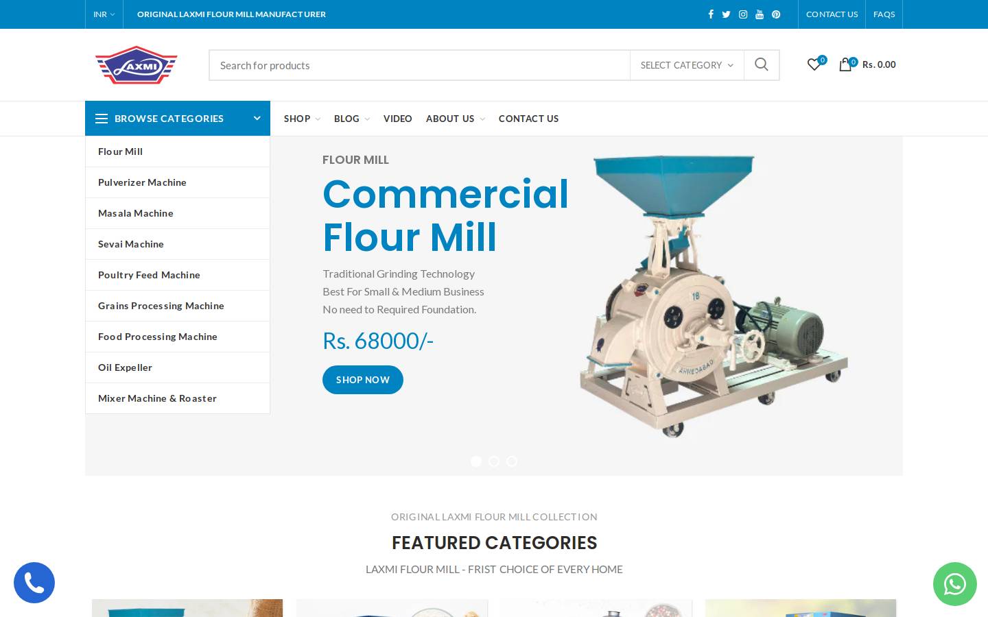 laxmiflourmill.com homepage screenshot