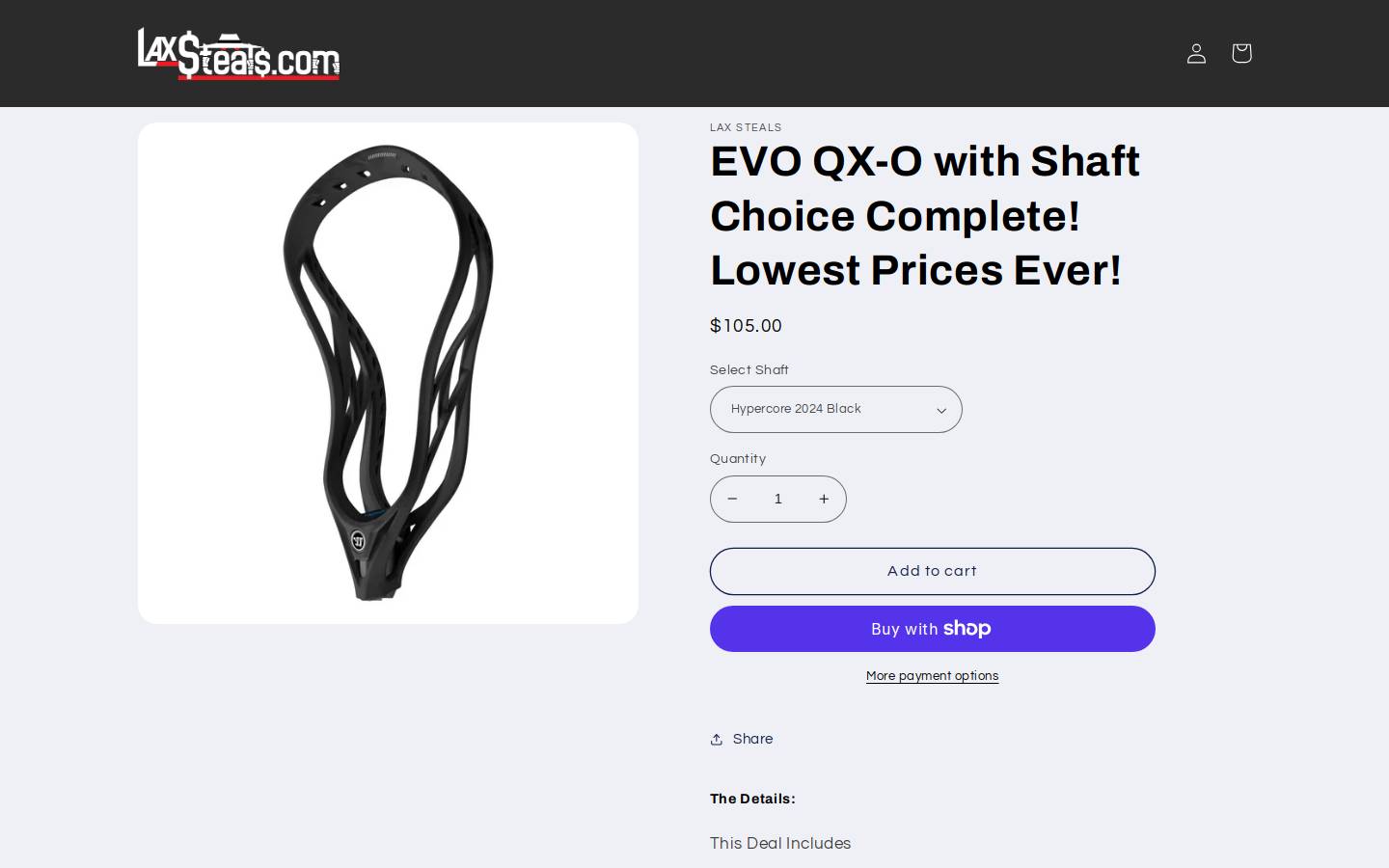 laxsteals.com homepage screenshot