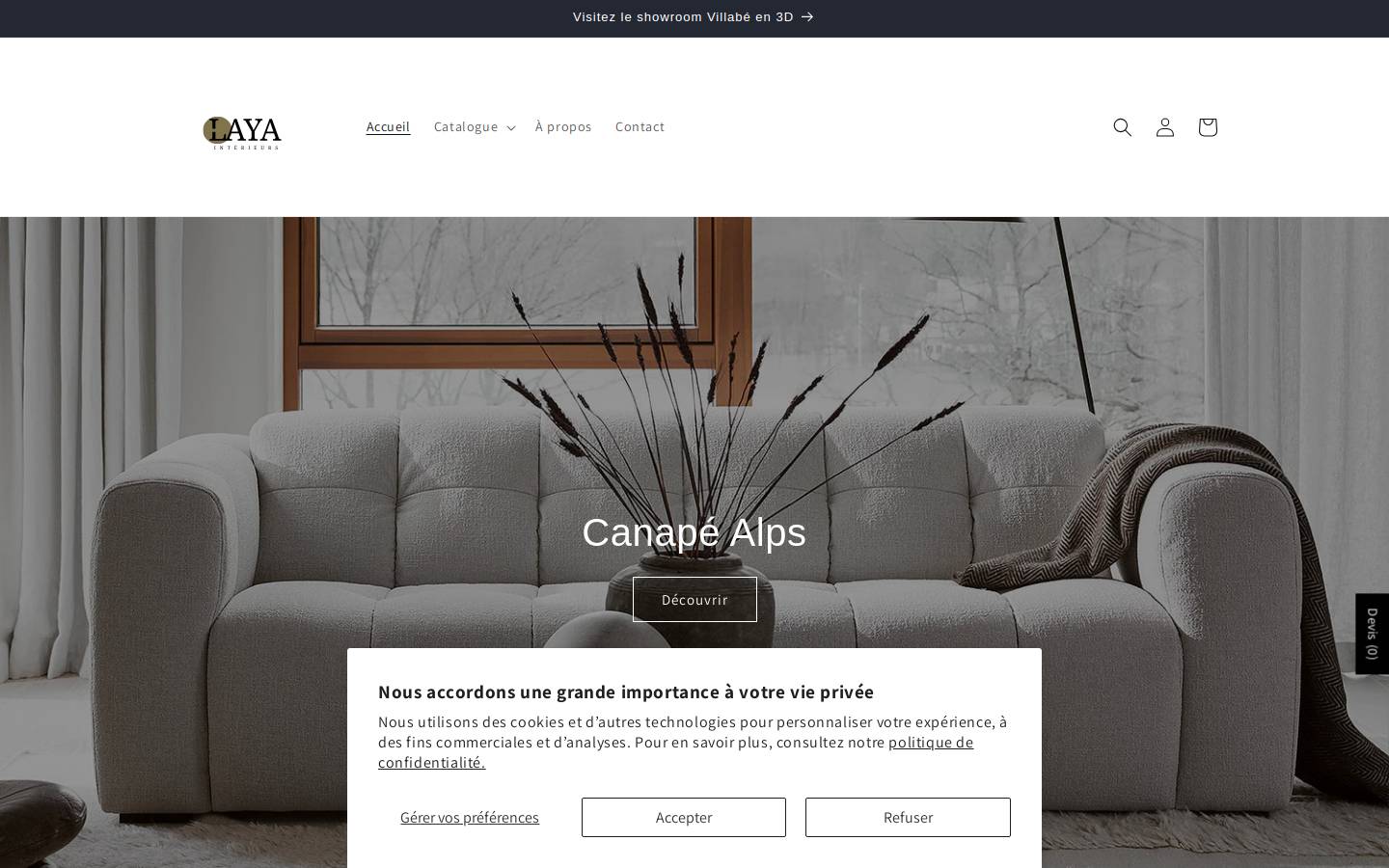 layainterieurs.fr homepage screenshot