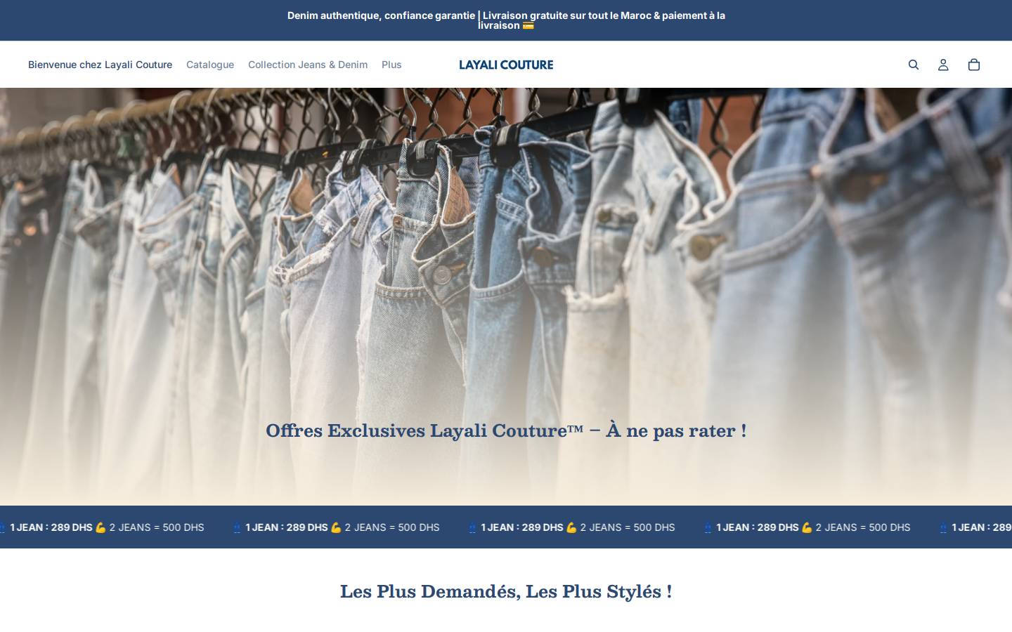 layalicouture.store homepage screenshot