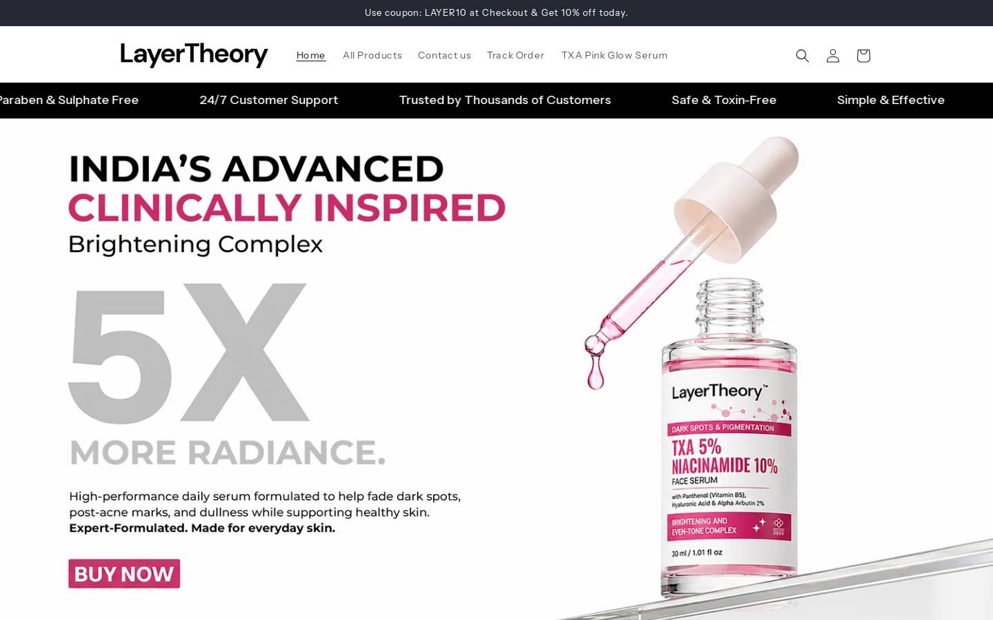 layertheory.in homepage screenshot