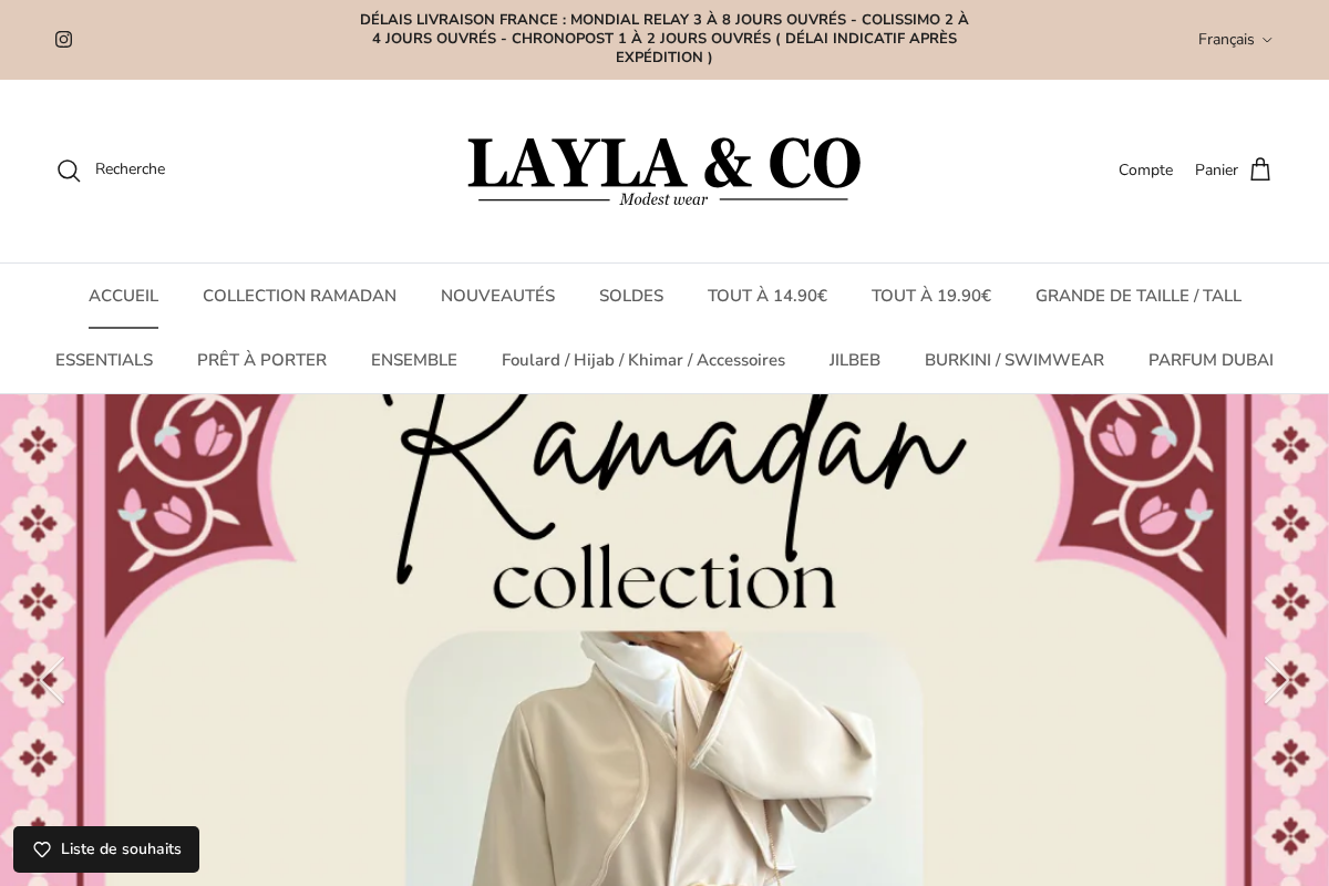LAYLA AND CO homepage screenshot