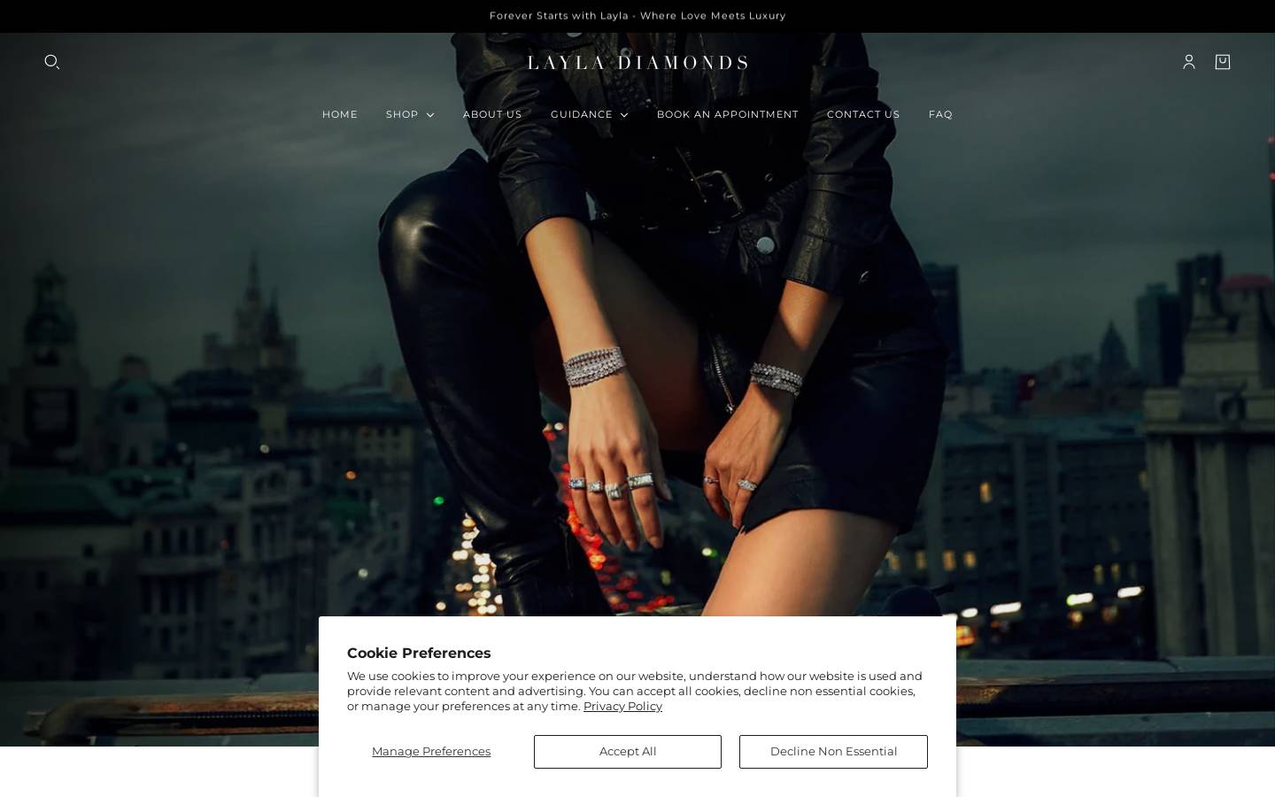 Layladiamonds homepage screenshot