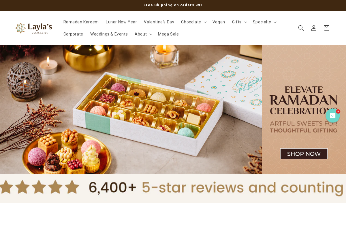 Layla's Delicacies homepage screenshot