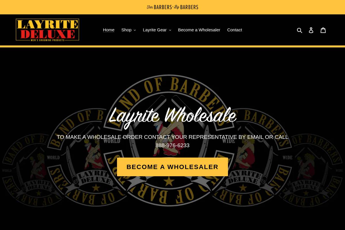 layritewholesale.com homepage screenshot