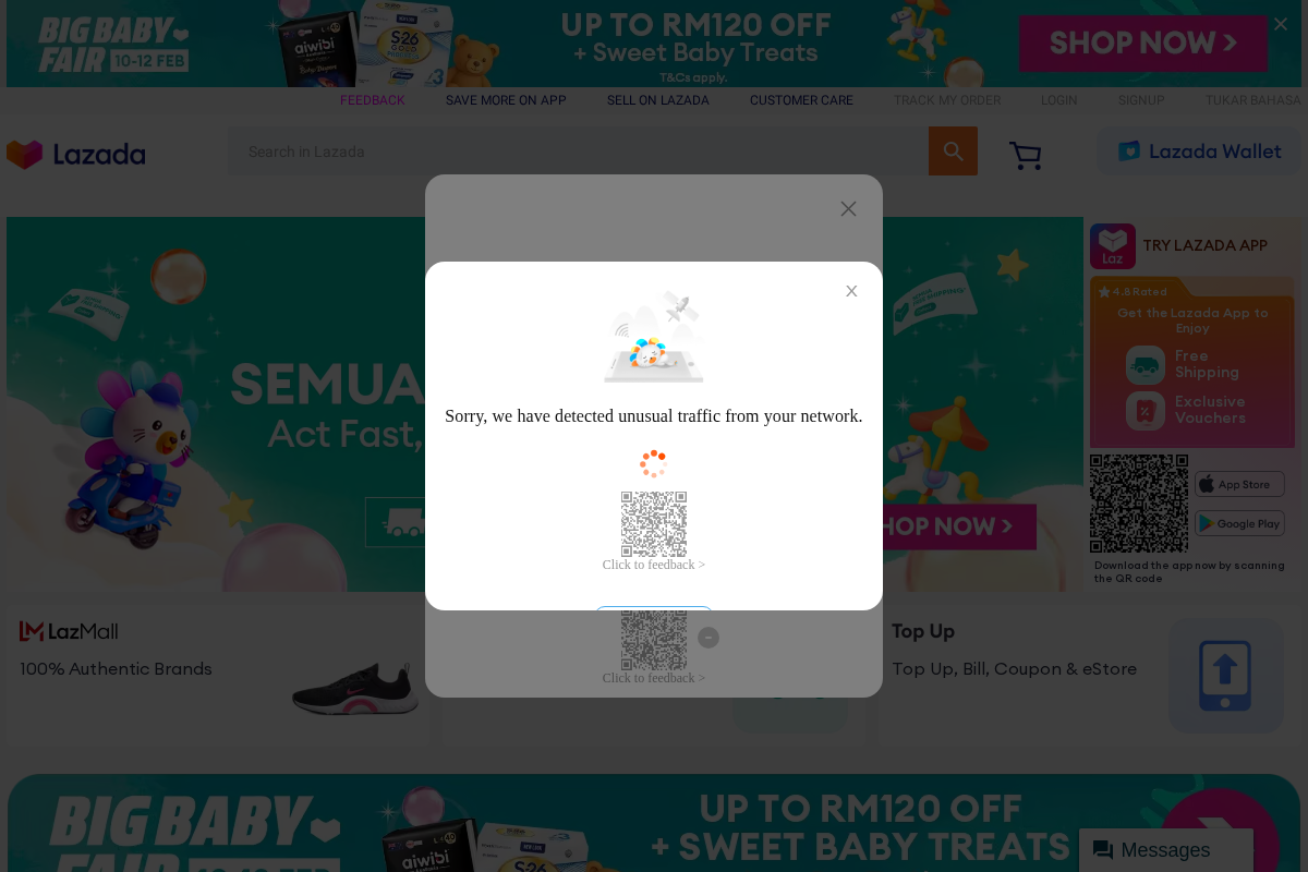 Lazada homepage screenshot