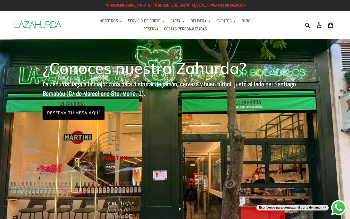 lazahurda.es homepage screenshot