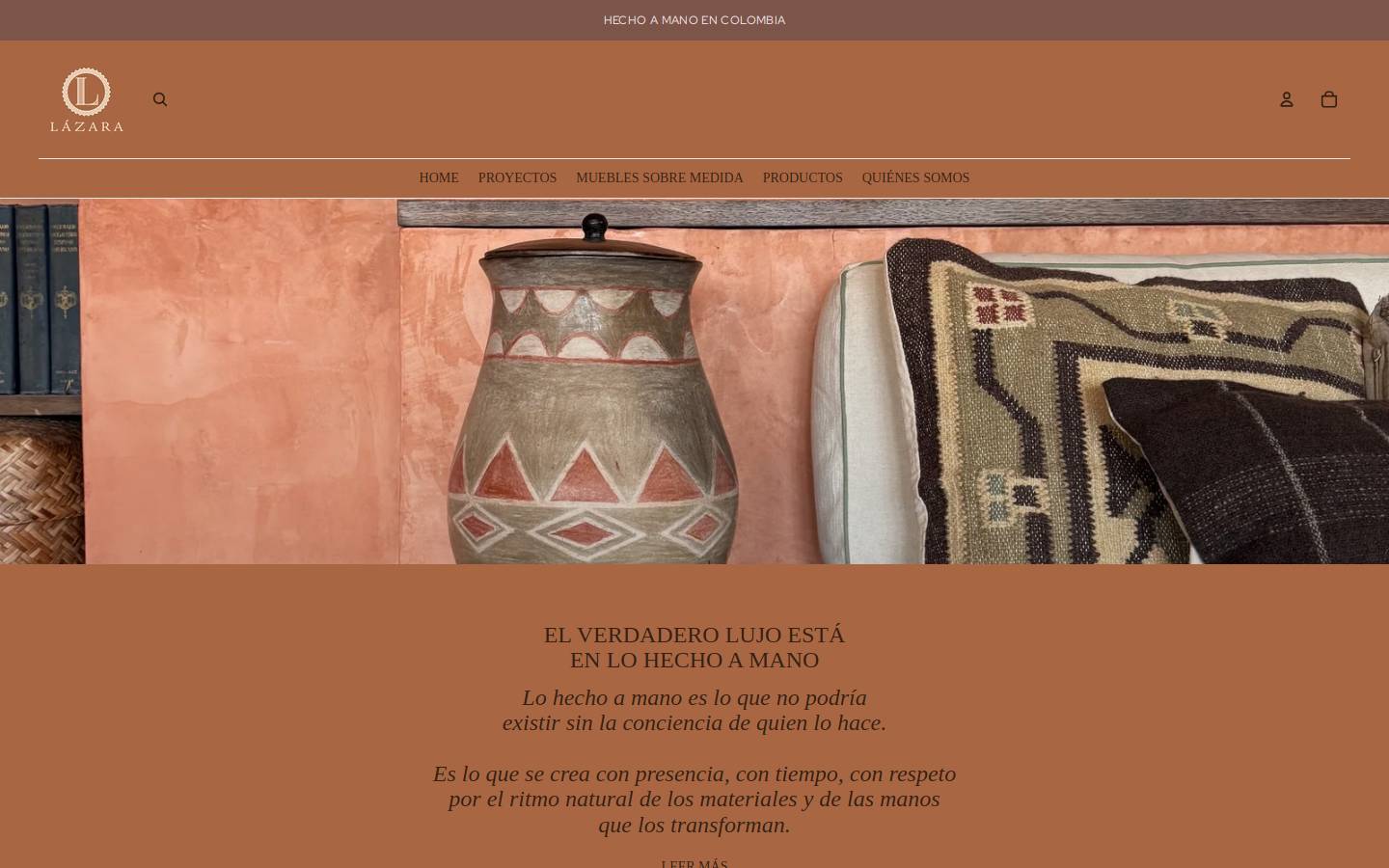 lazara.com.co homepage screenshot
