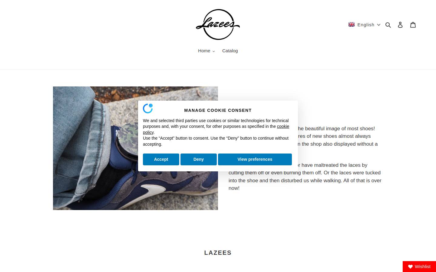 lazees.de homepage screenshot