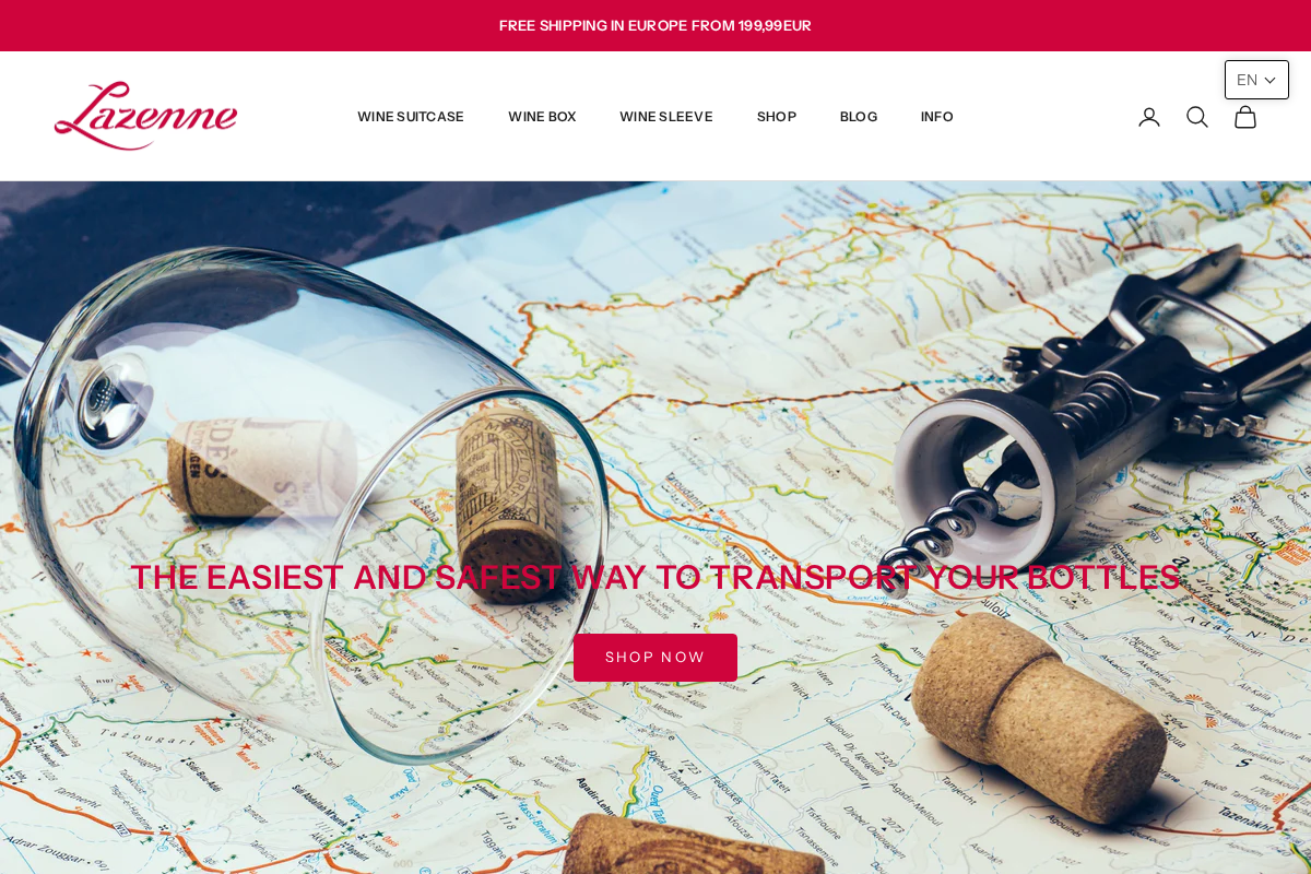 Lazenne homepage screenshot