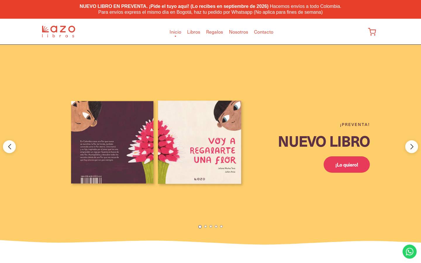 lazolibros.com homepage screenshot