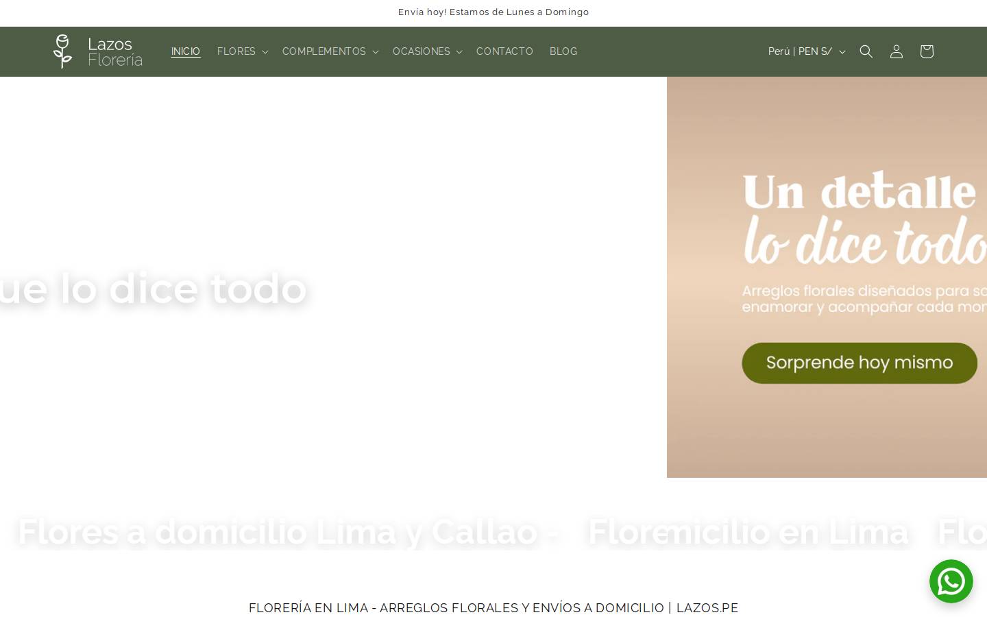 lazos.pe homepage screenshot