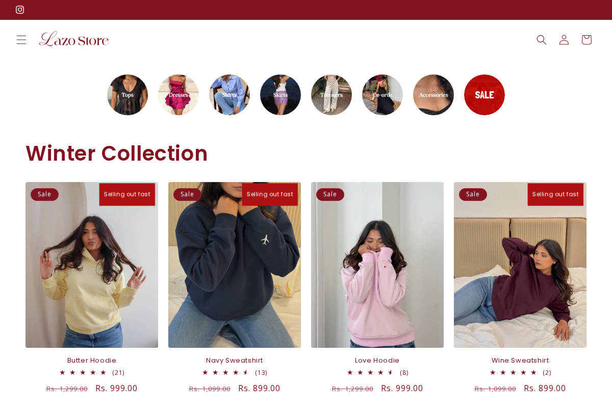 Lazo Store homepage screenshot