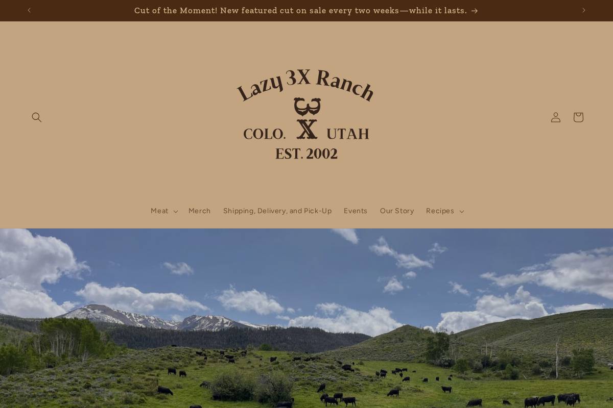 lazy3xranch.com homepage screenshot