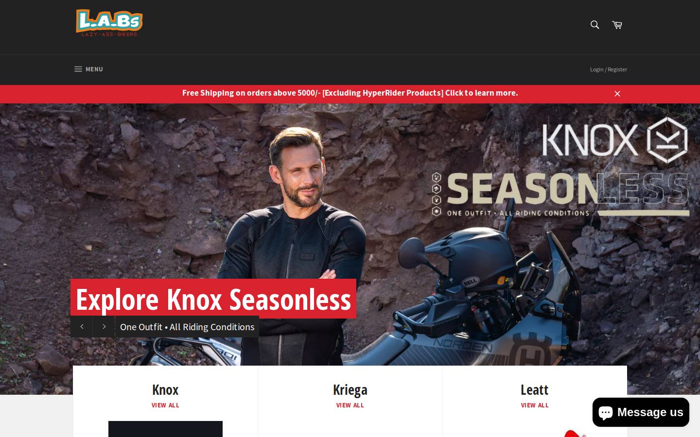 lazyassbikers.com homepage screenshot