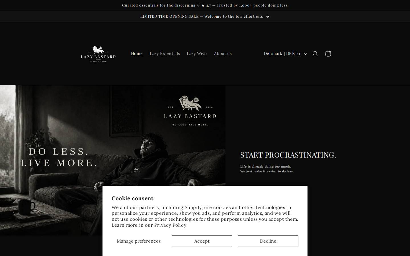 lazybastard.dk homepage screenshot