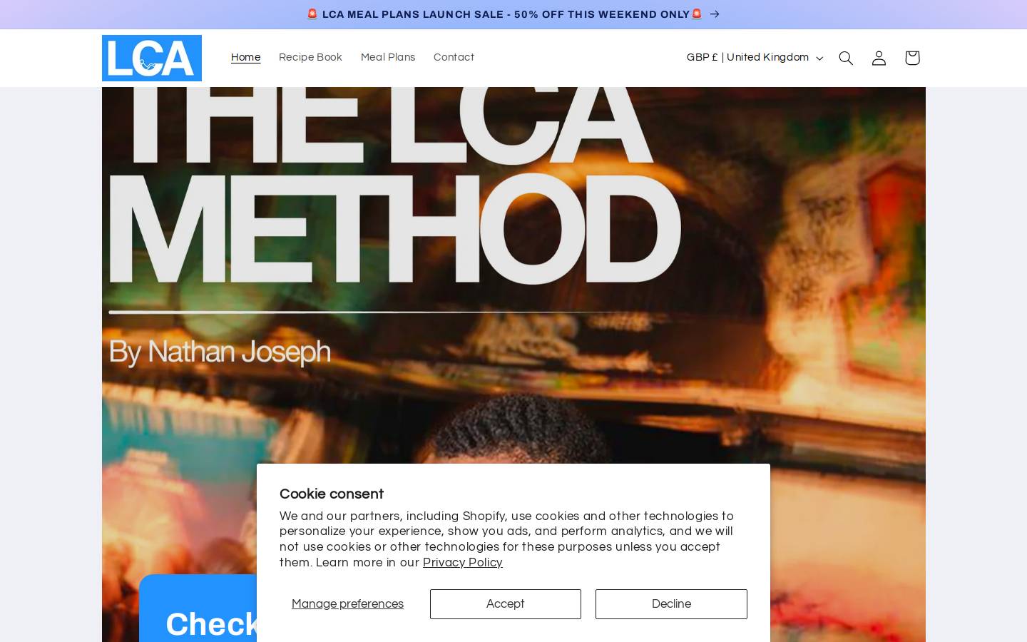 lazycookingassociation.com homepage screenshot